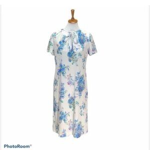 Three R's Fabulous Vintage Floral Dress Sz L (?) Short Sleeve